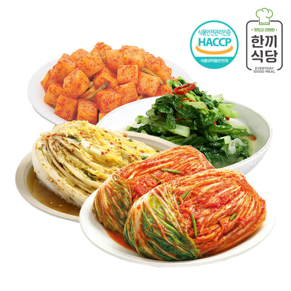 [한끼식당] 우리 농산물 100% 김치 추천 4종세트(포기김치1kg,고추씨백김치1kg,청양열무김치1kg,깍두기1kg) | 쿠독 | 쇼핑 파트너 종합쇼핑몰과 도매플랫폼의 만남 COODOK