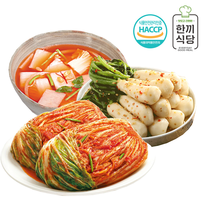 [한끼식당] 우리 농산물 100% 김치 알찬 3종세트(포기김치1kg,고추씨총각김치1kg,나박김치1kg) | 쿠독 | 쇼핑 파트너 종합쇼핑몰과 도매플랫폼의 만남 COODOK