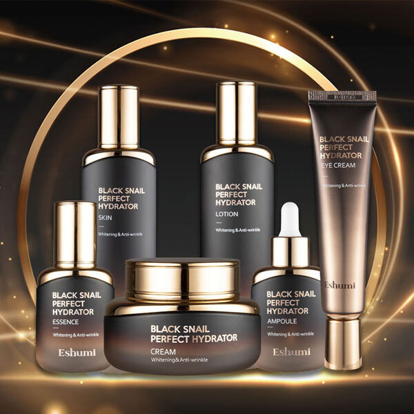 애슈미 블랙 스네일 퍼펙트 하이드레이터 6종 세트(쇼핑백 포함) - 구성 : 스킨 120ml, 로션 120ml, 크림 55ml, 앰플 35ml, 화장품 | 쿠독 | 쇼핑 파트너 종합쇼핑몰과 도매플랫폼의 만남 COODOK