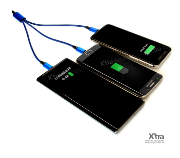 엑스트라 3 in 1 통합 USB 케이블  블루  100개 한박스  | 쿠독 | 쇼핑 파트너 종합쇼핑몰과 도매플랫폼의 만남 COODOK