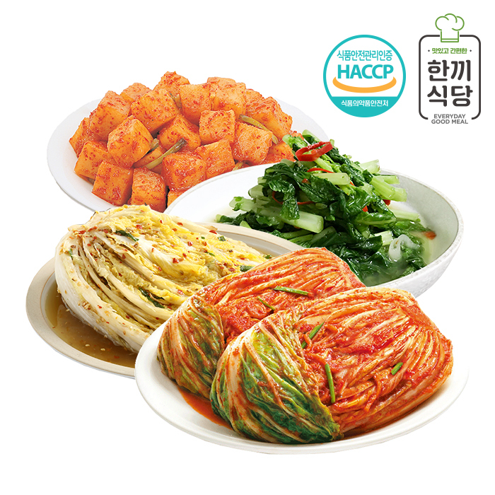 [한끼식당] 우리 농산물 100% 김치 추천 4종세트(포기김치1kg,고추씨백김치1kg,청양열무김치1kg,깍두기1kg) | 쿠독 | 쇼핑 파트너 종합쇼핑몰과 도매플랫폼의 만남 COODOK