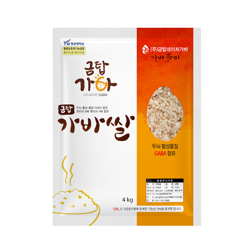 (면세) [금탑가바쌀]  유기농 금탑 가바쌀(5분도미)  4kg | 쿠독 | 쇼핑 파트너 종합쇼핑몰과 도매플랫폼의 만남 COODOK