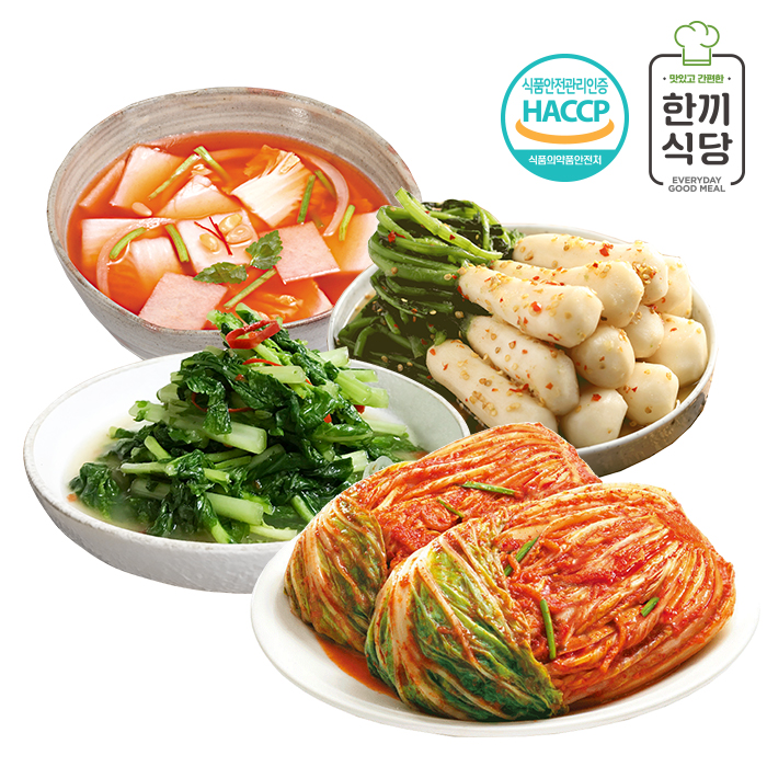 [한끼식당] 우리 농산물 100% 김치 실속 4종세트(포기김치1kg,청양열무김치1kg,고추씨총각김치1kg,나박김치1kg) | 쿠독 | 쇼핑 파트너 종합쇼핑몰과 도매플랫폼의 만남 COODOK